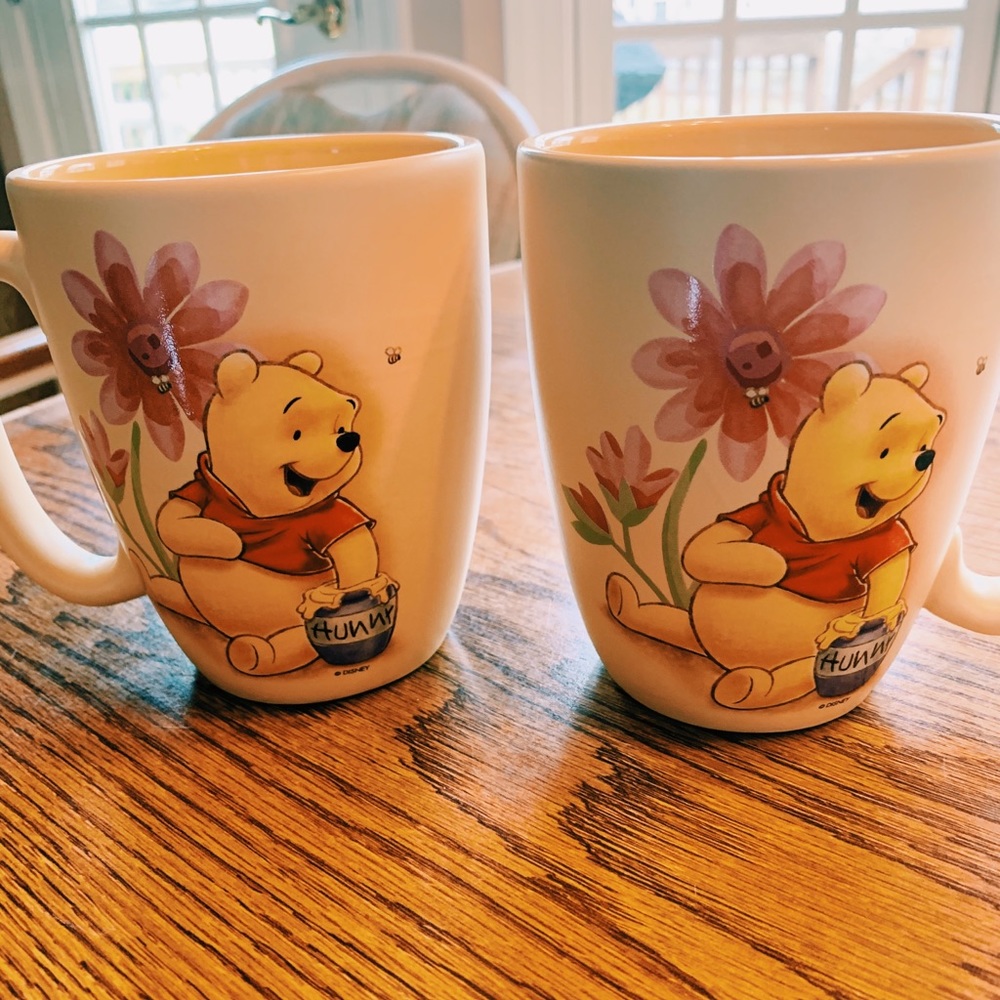 Light yellow Winnie the Pooh mugs